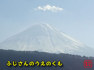 けいこかふぇ　富士山の上の帽子みたいな雲